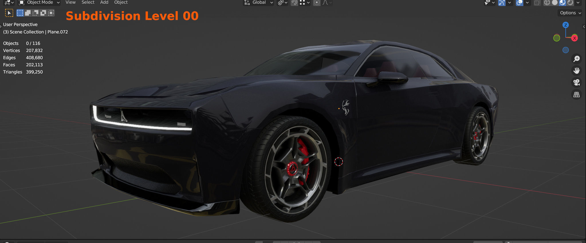 Dodge Charger Daytona SRT Banshee 2024 - with car interior 3D model_20