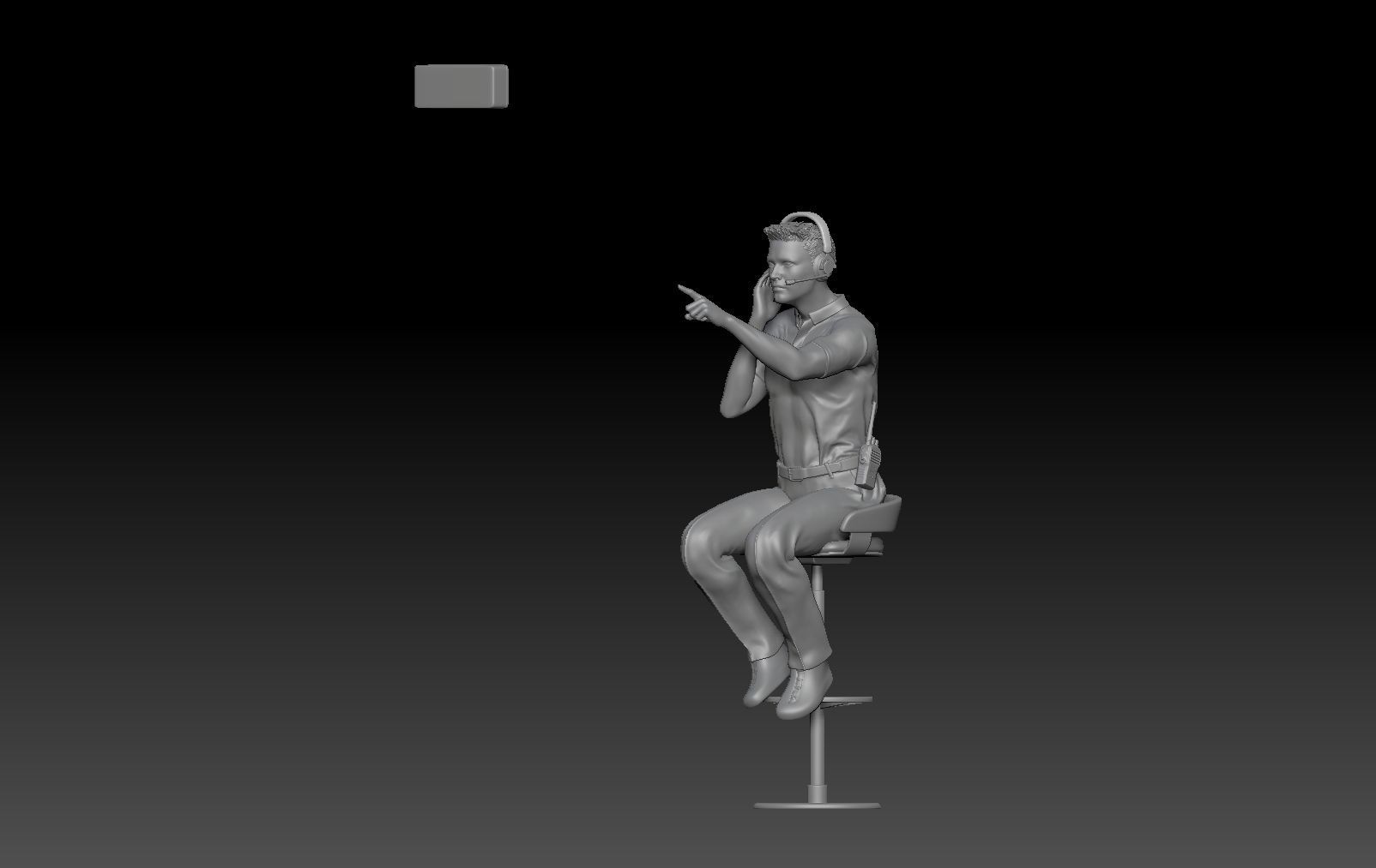 formula one TEAM PIT STOP HEAD COACH TV CONTROL ROOM 3D print model_2