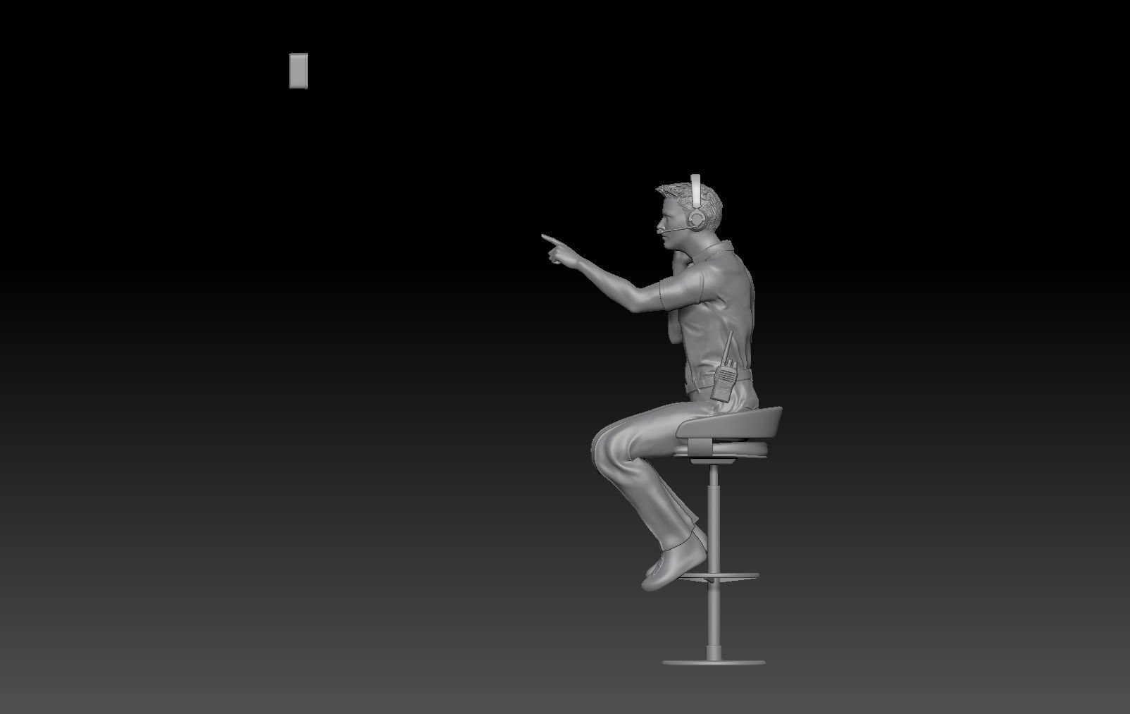 formula one TEAM PIT STOP HEAD COACH TV CONTROL ROOM 3D print model_3