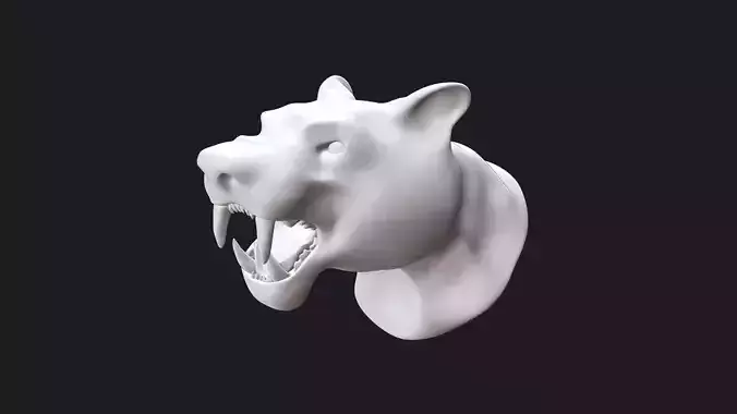 Tiger head sculpture
