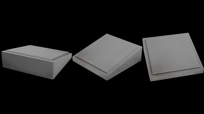 Tombstone - Bevel marker Low-poly 3D model