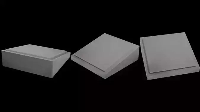 Tombstone - Bevel marker Low-poly 3D model