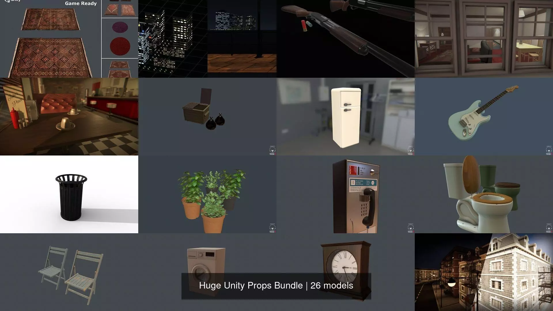Huge Unity Props Bundle 3D Model Collection_1