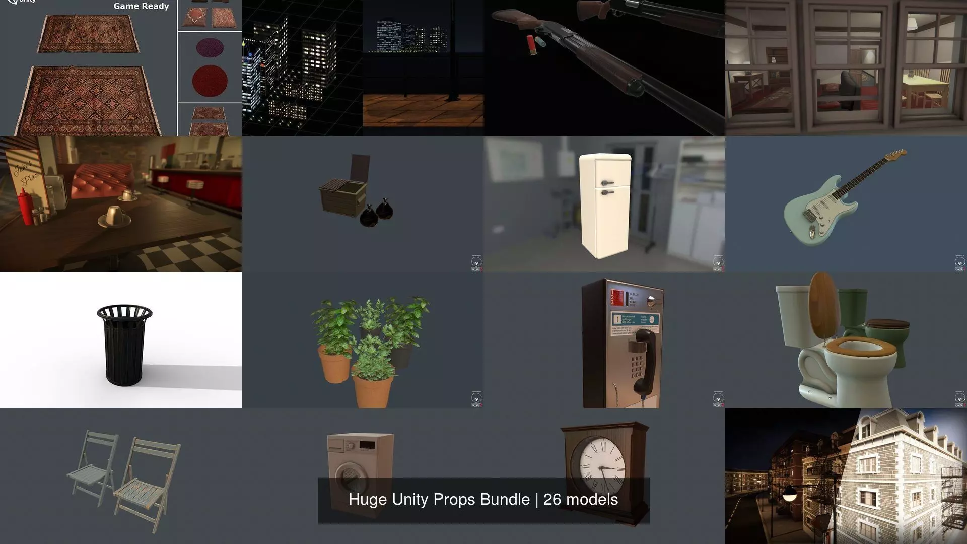 Huge Unity Props Bundle 3D Model Collection_0