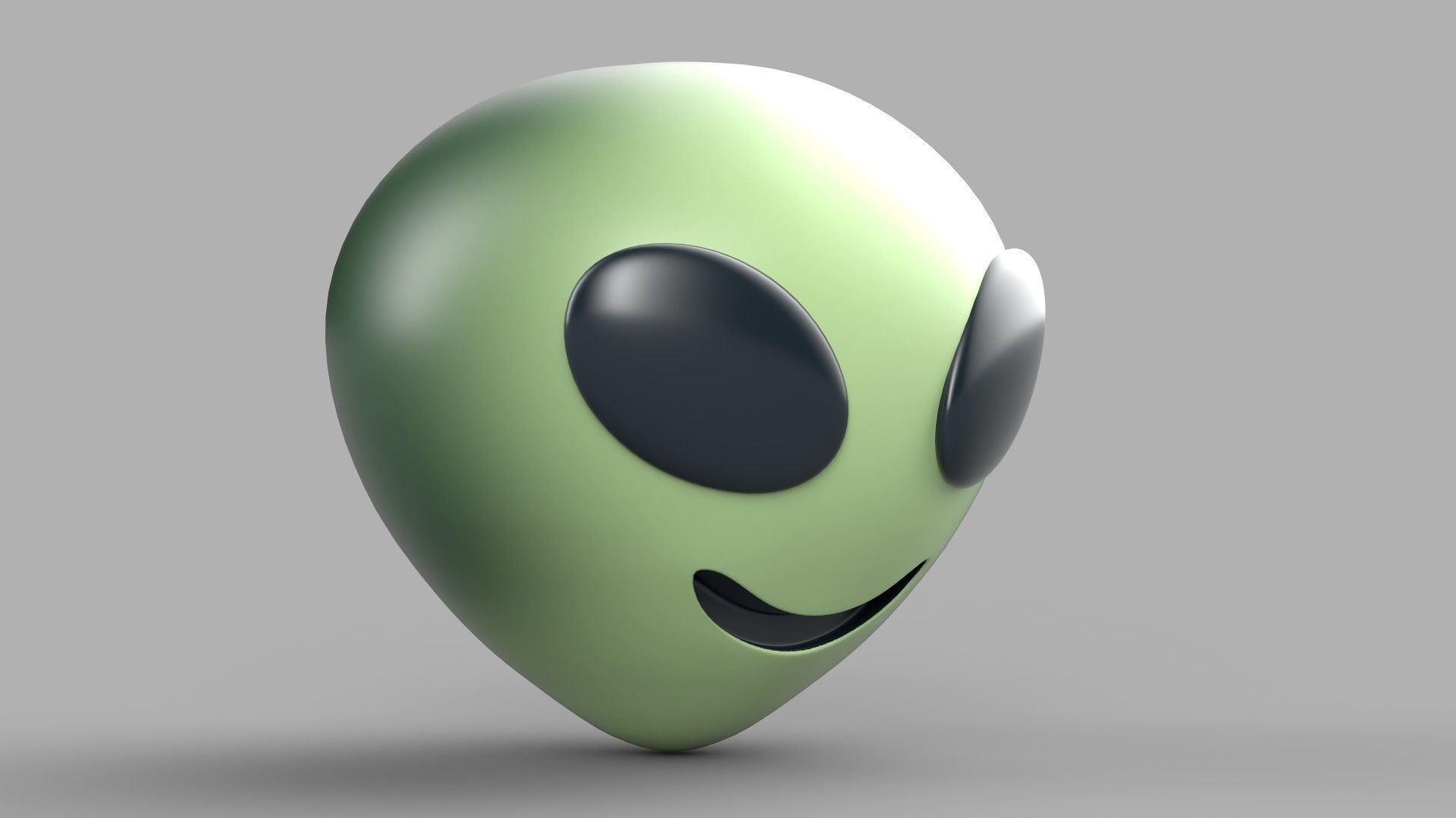alien emoji 3D model_2