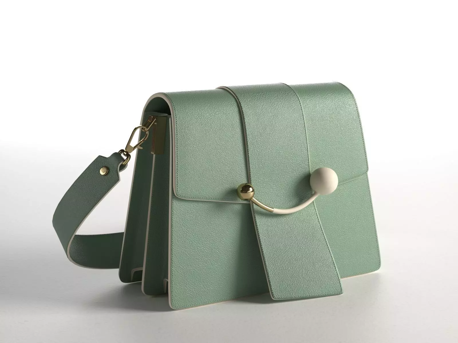 Box Crescent Bag 3D model