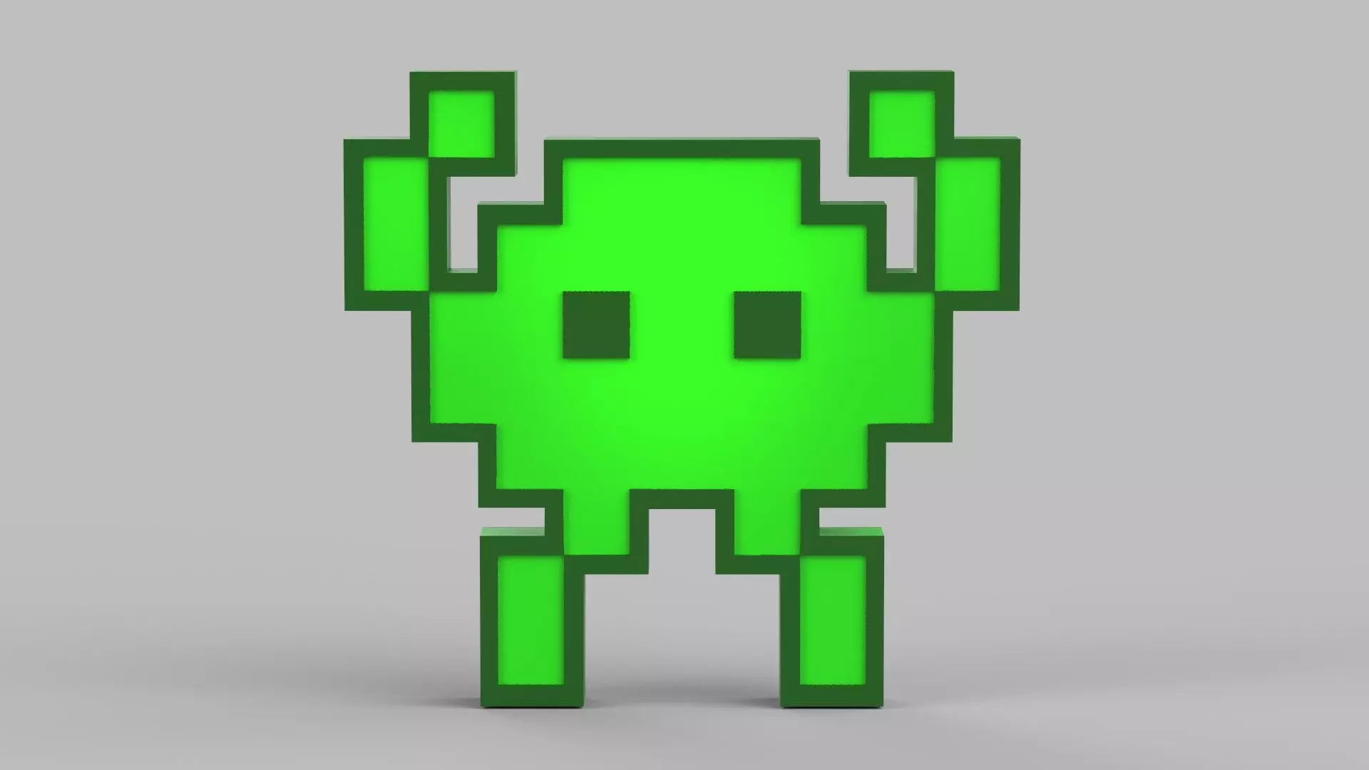 alien monster emoji 3D model_0
