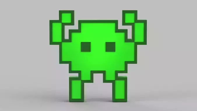 alien monster emoji 3D model