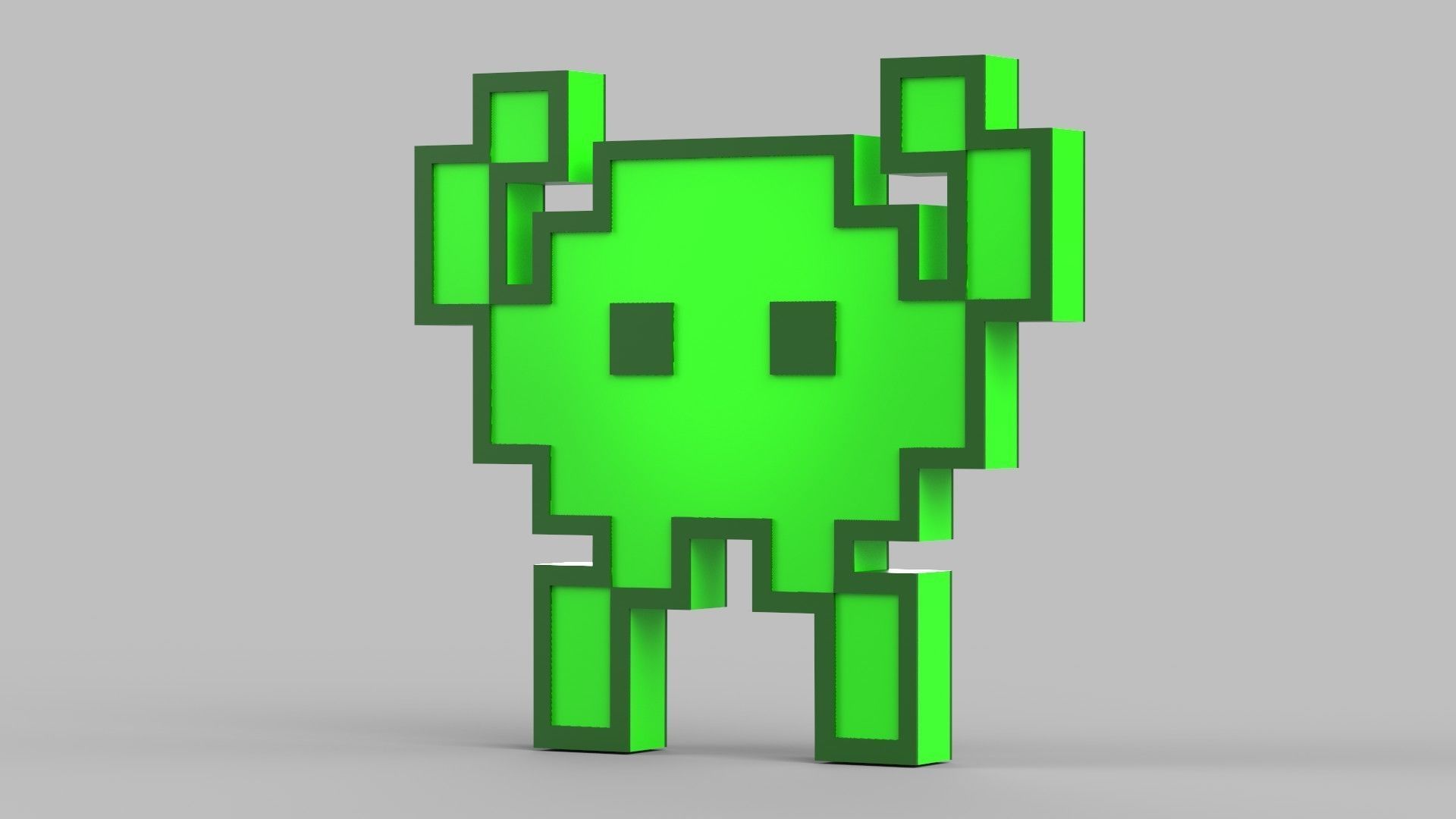 alien monster emoji 3D model_1