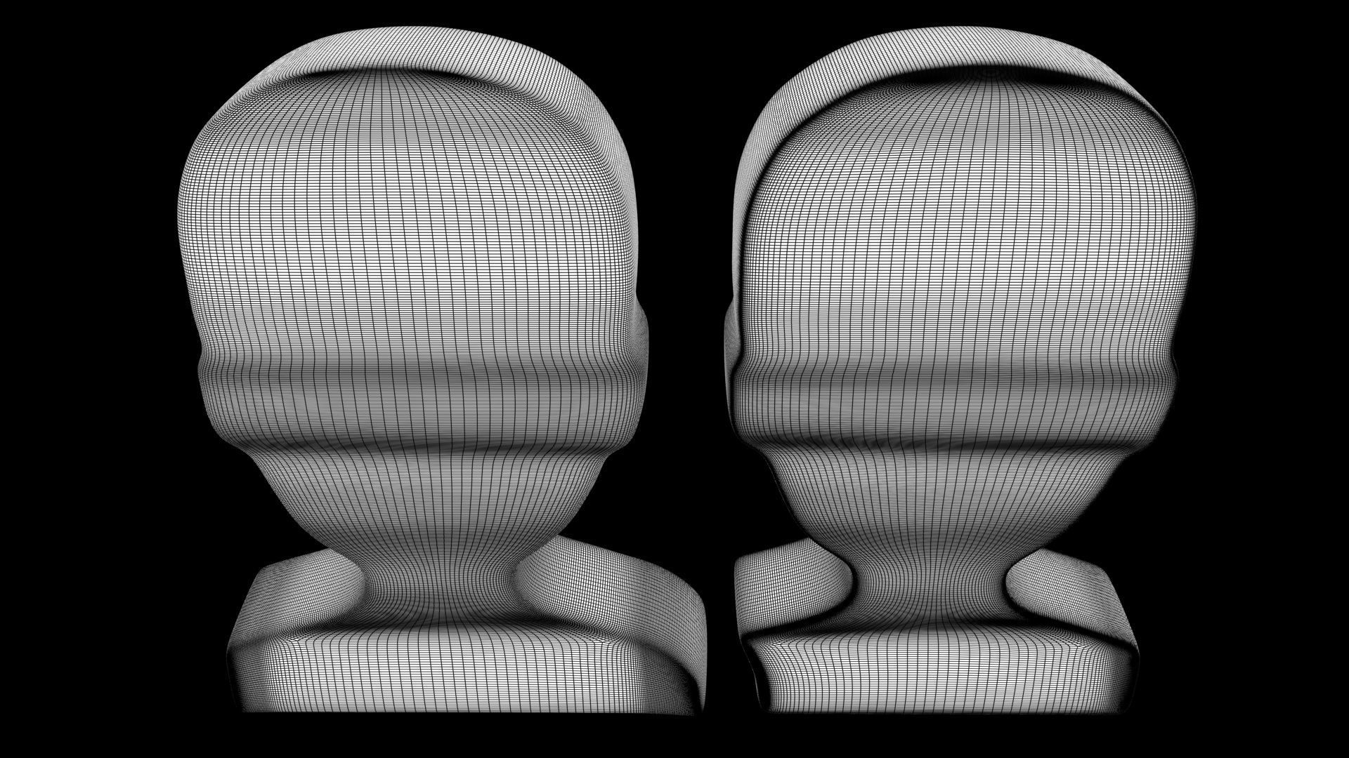 Busts in Silhouette emoji 3D model_5