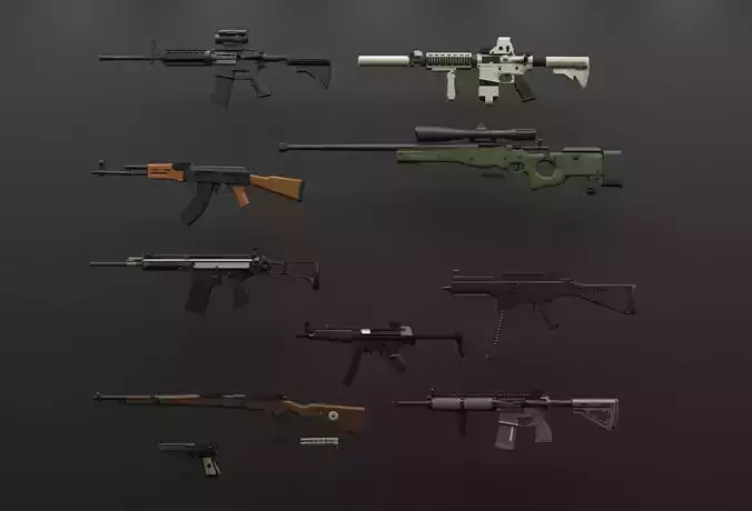 Weapon set different firearms