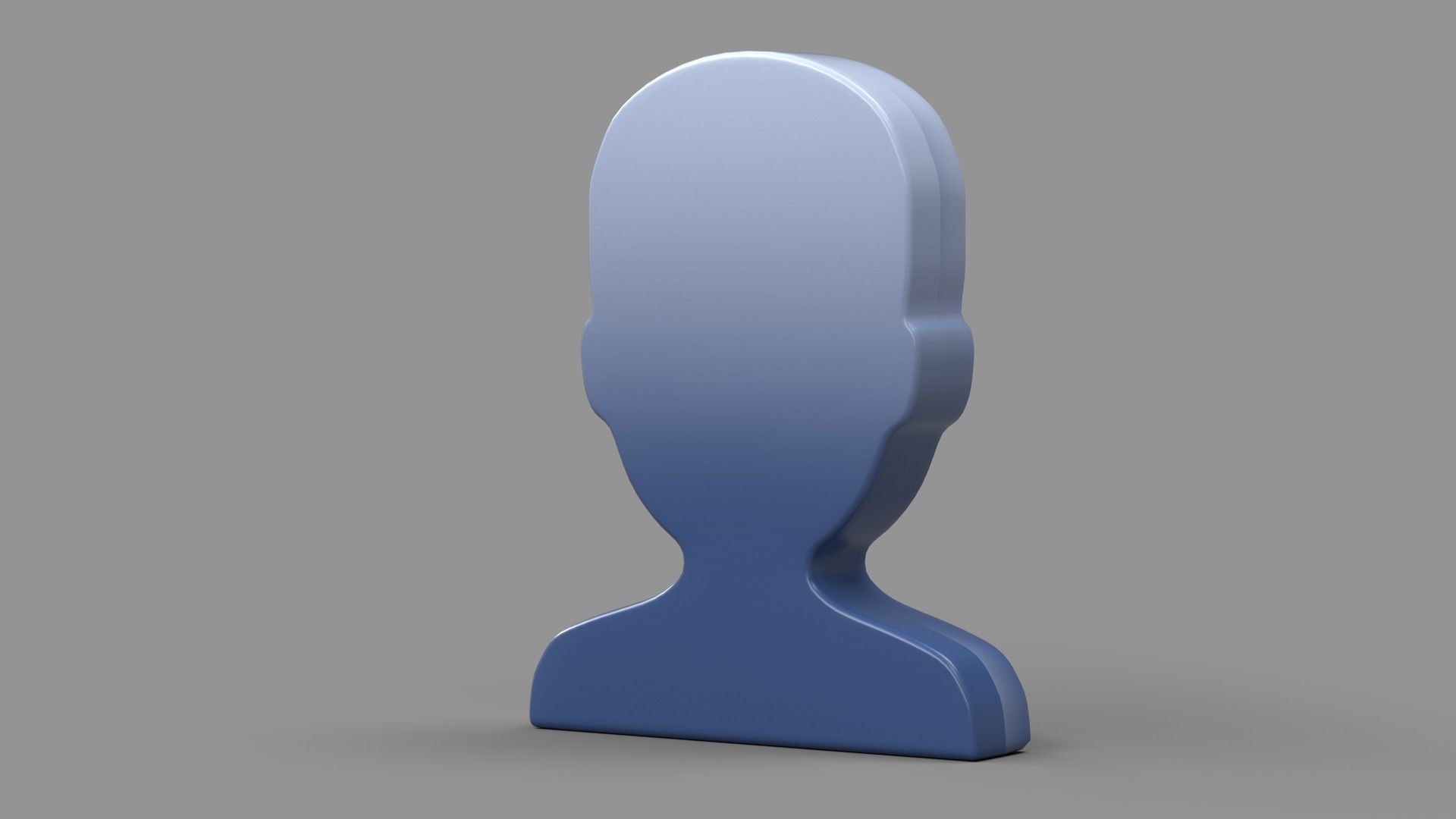 Bust in Silhouette emoji 3D model_1