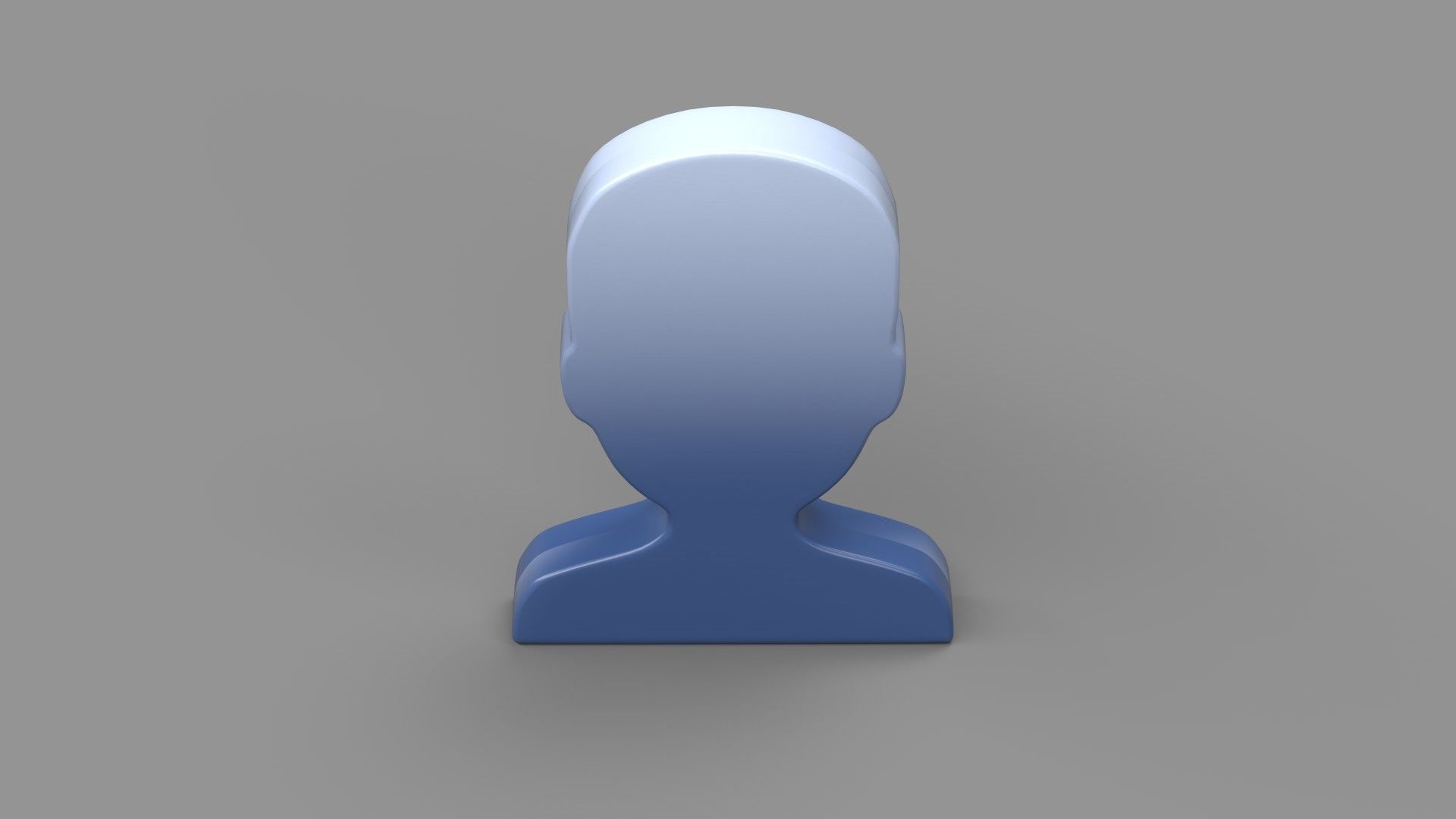 Bust in Silhouette emoji 3D model_3