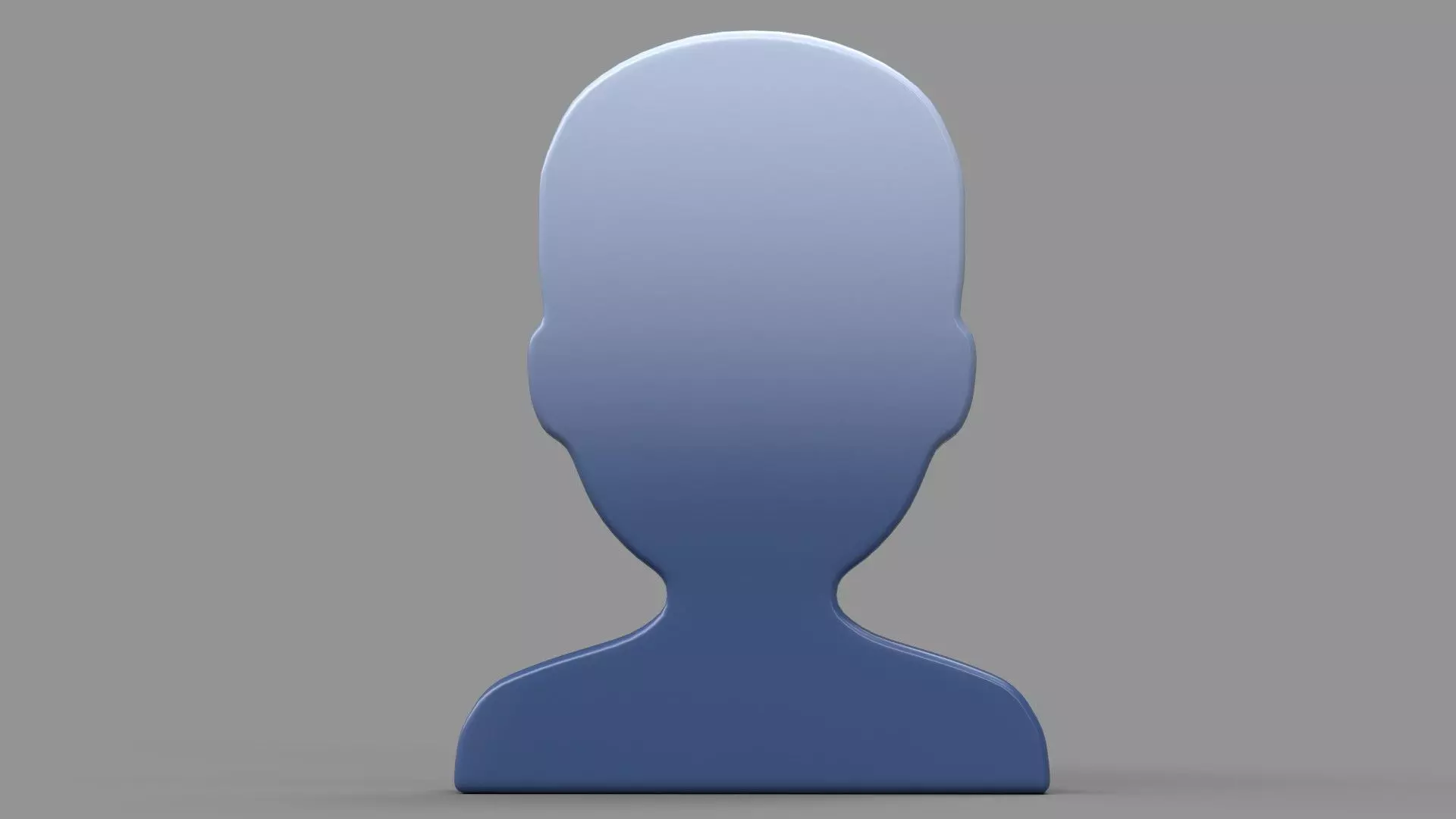 Bust in Silhouette emoji 3D model_0