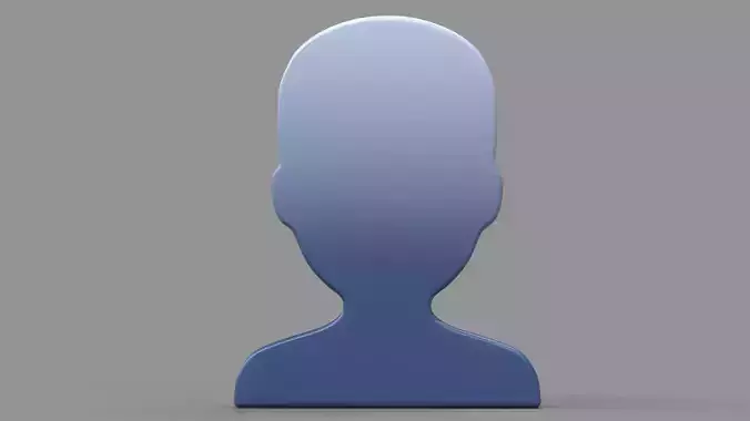 Bust in Silhouette emoji 3D model