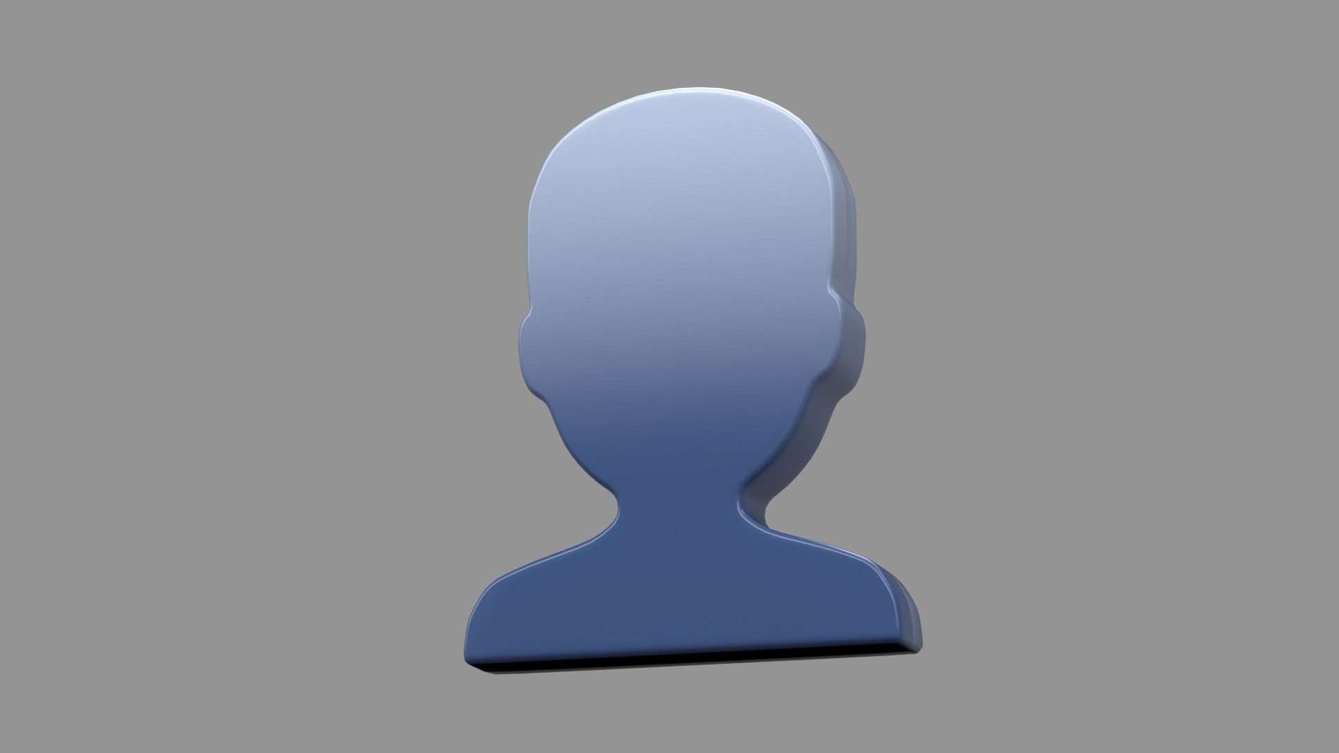 Bust in Silhouette emoji 3D model_4