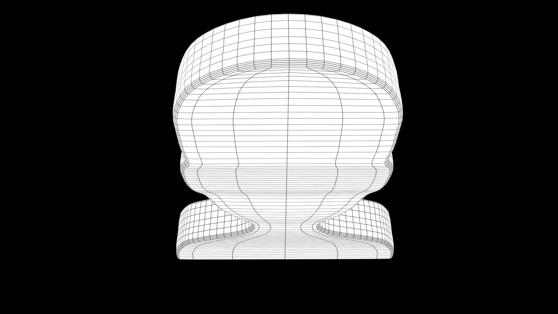 Bust in Silhouette emoji 3D model_9