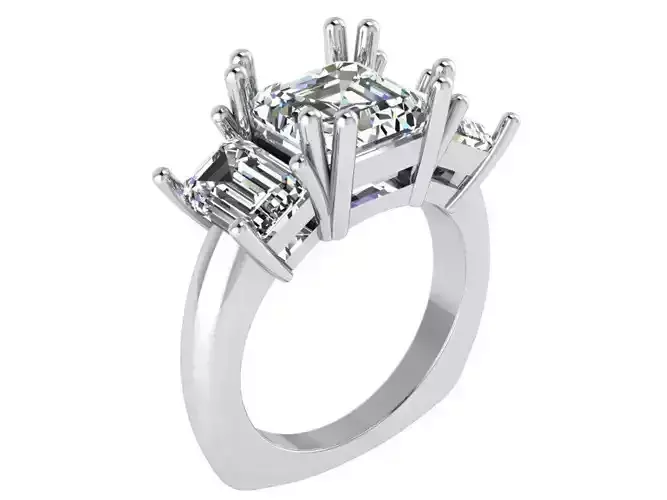 3-Stone Diamoand ring 1915 3D print model