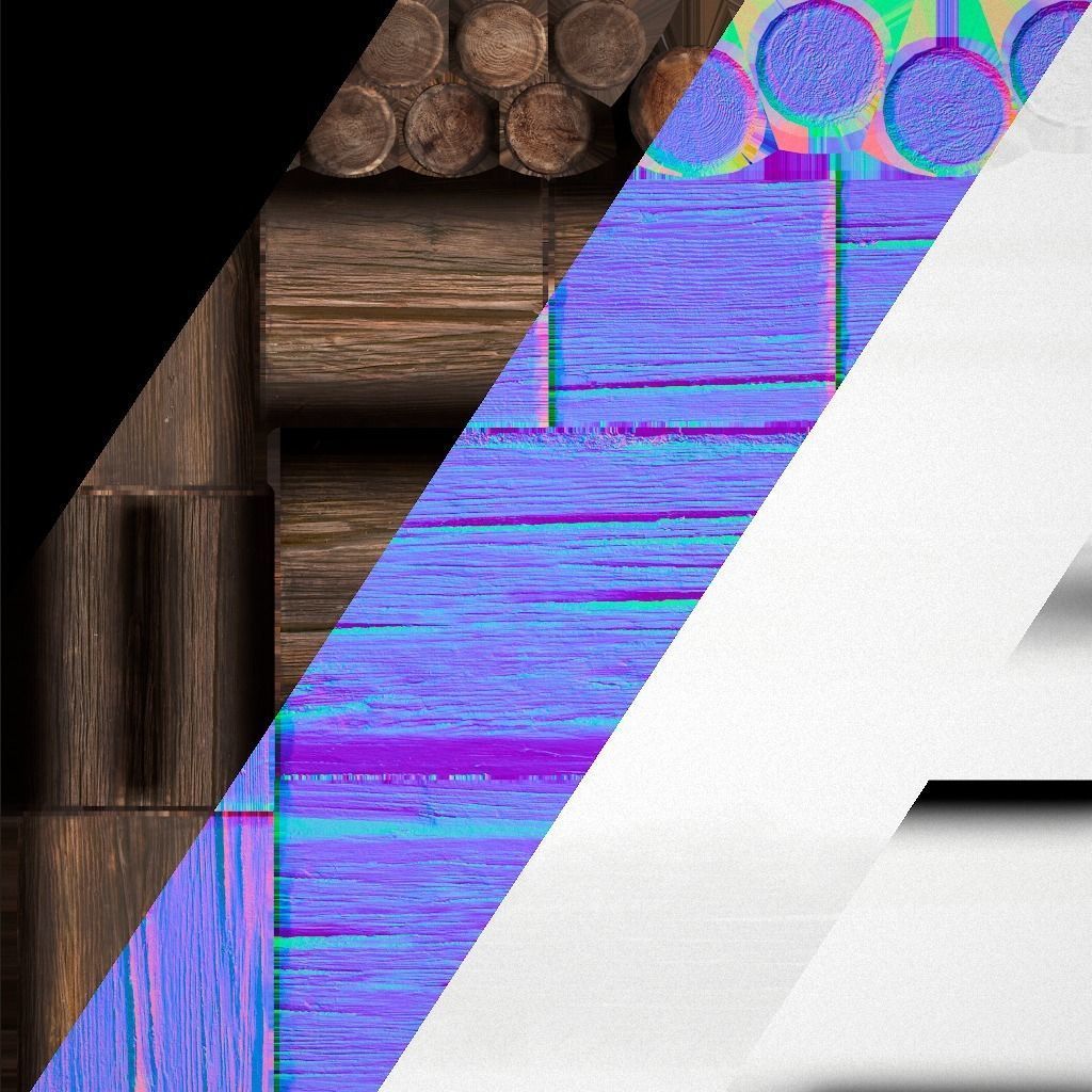 Wooden Castle Fort Walls Modular Low-poly 3D model_30