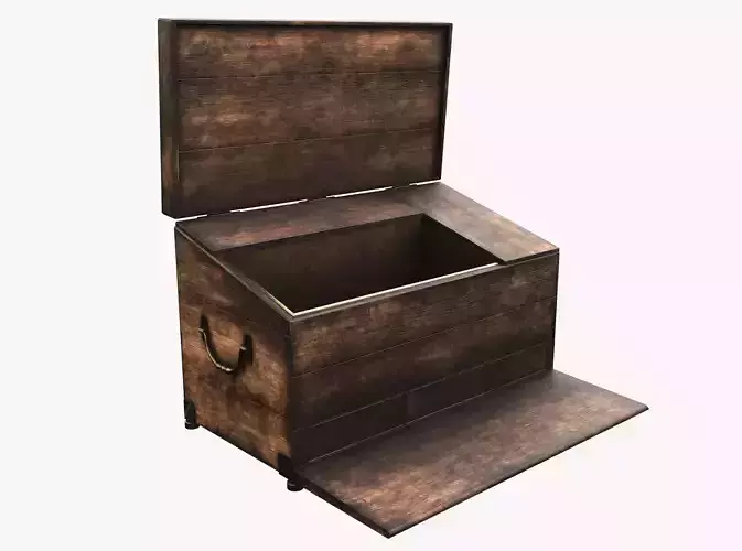 Medieval Treasure Chest Low-poly 3D model