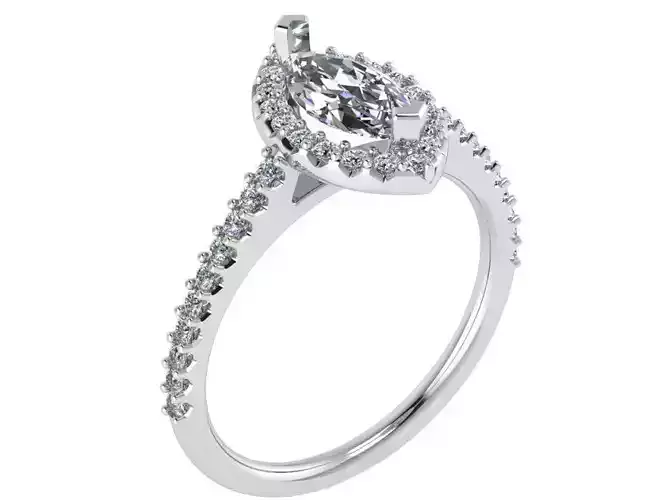 Oval Cluster ring 1917 3D print model