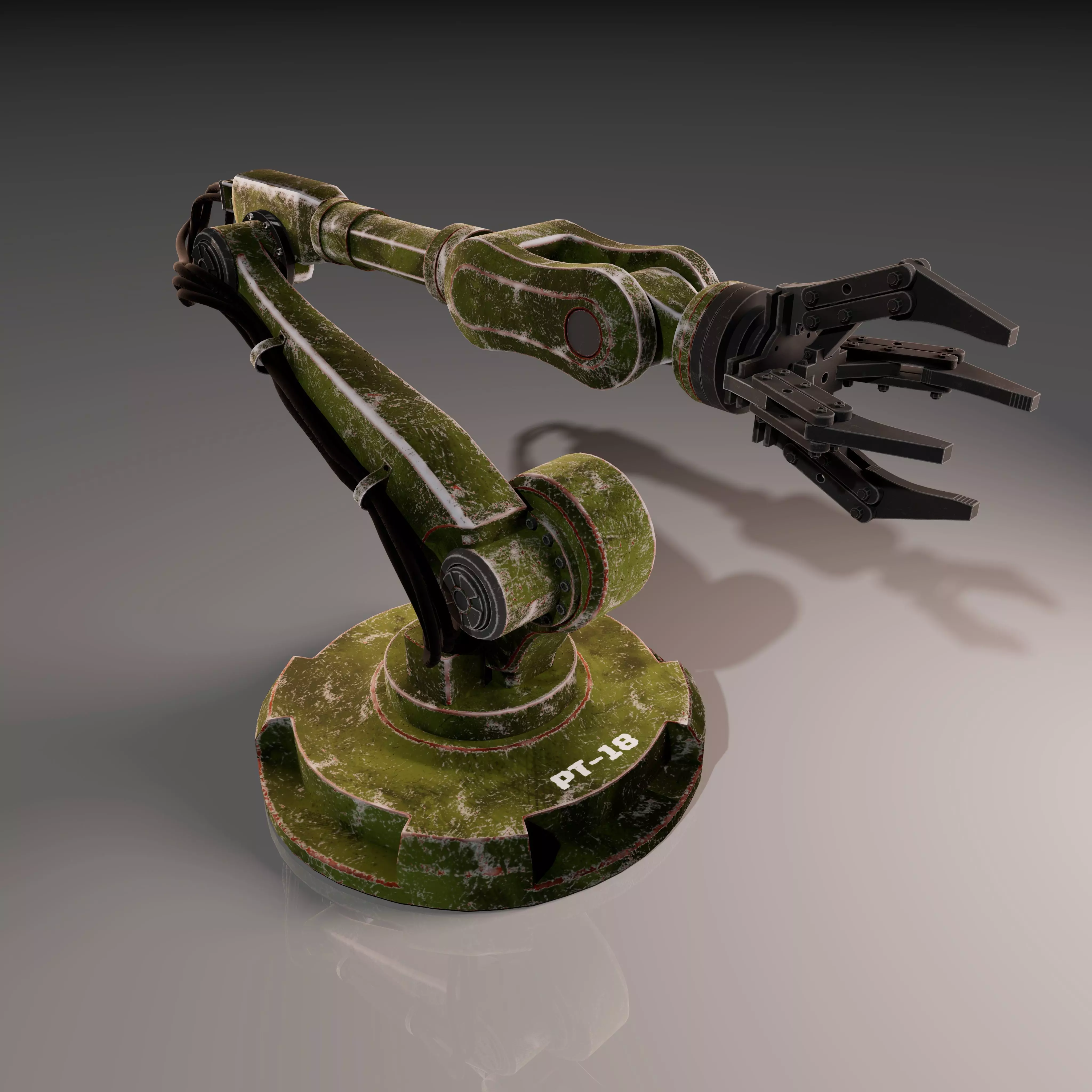 Robot arm Low-poly 3D model_0