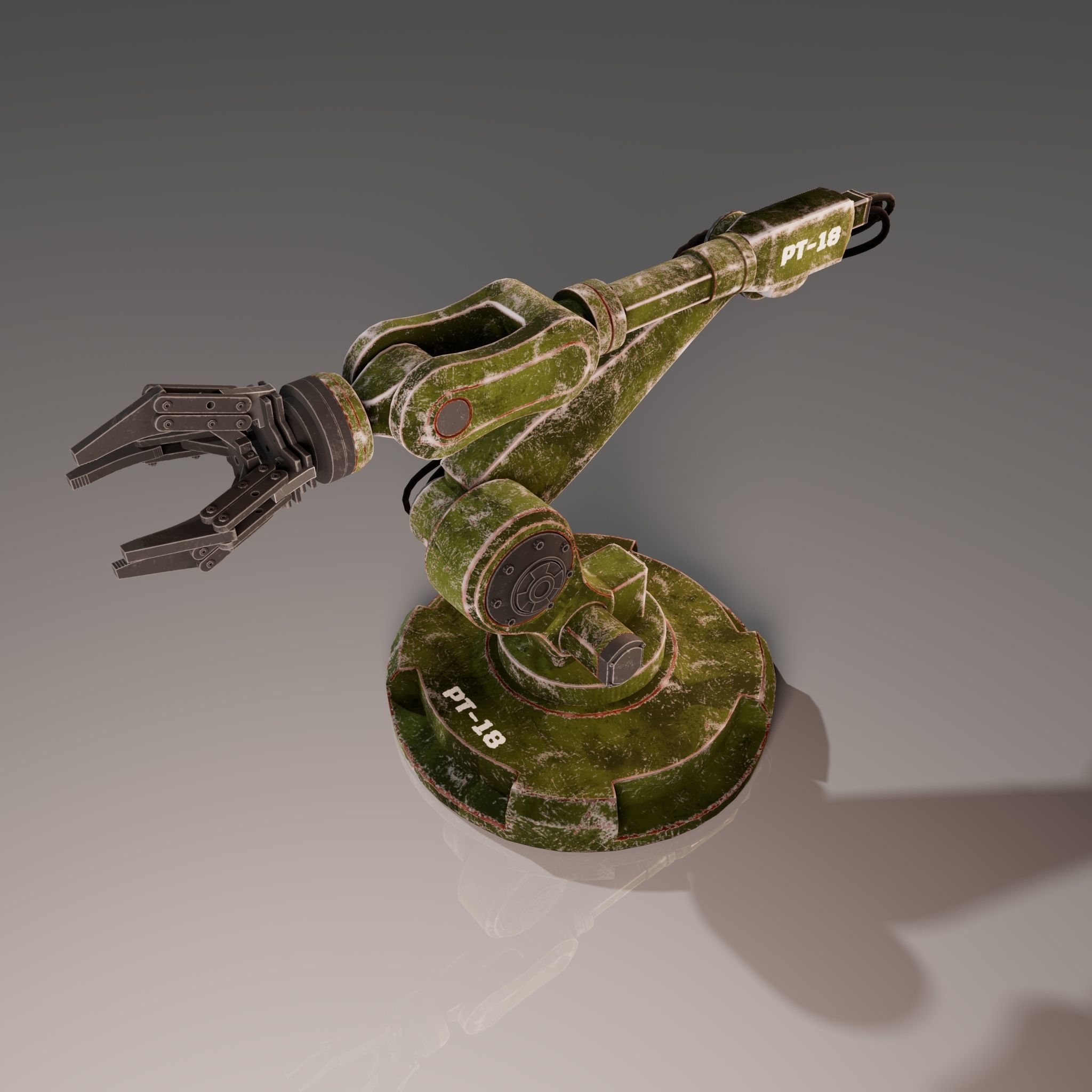 Robot arm Low-poly 3D model_1