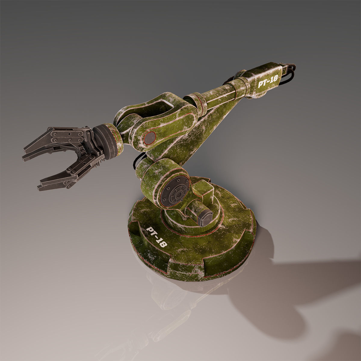 Robot arm Low-poly 3D model_2