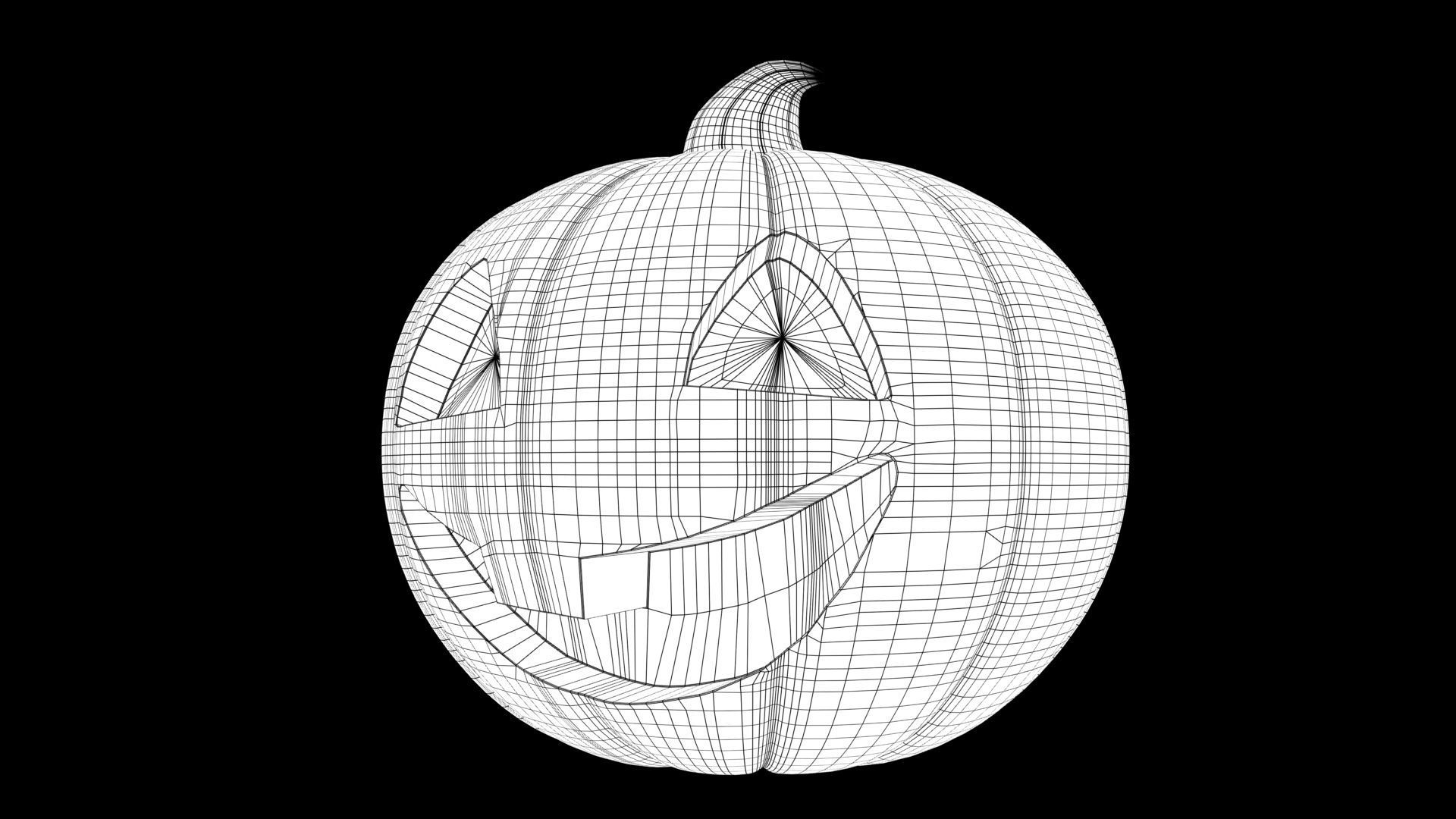 pumpkin emoji 3D model_7