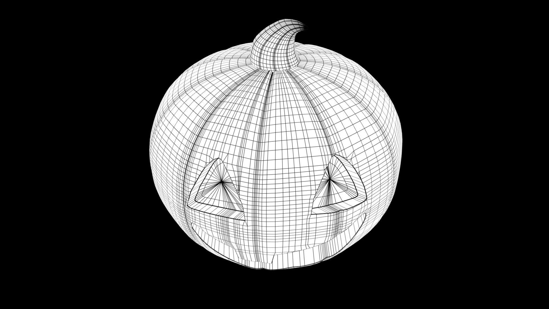 pumpkin emoji 3D model_9