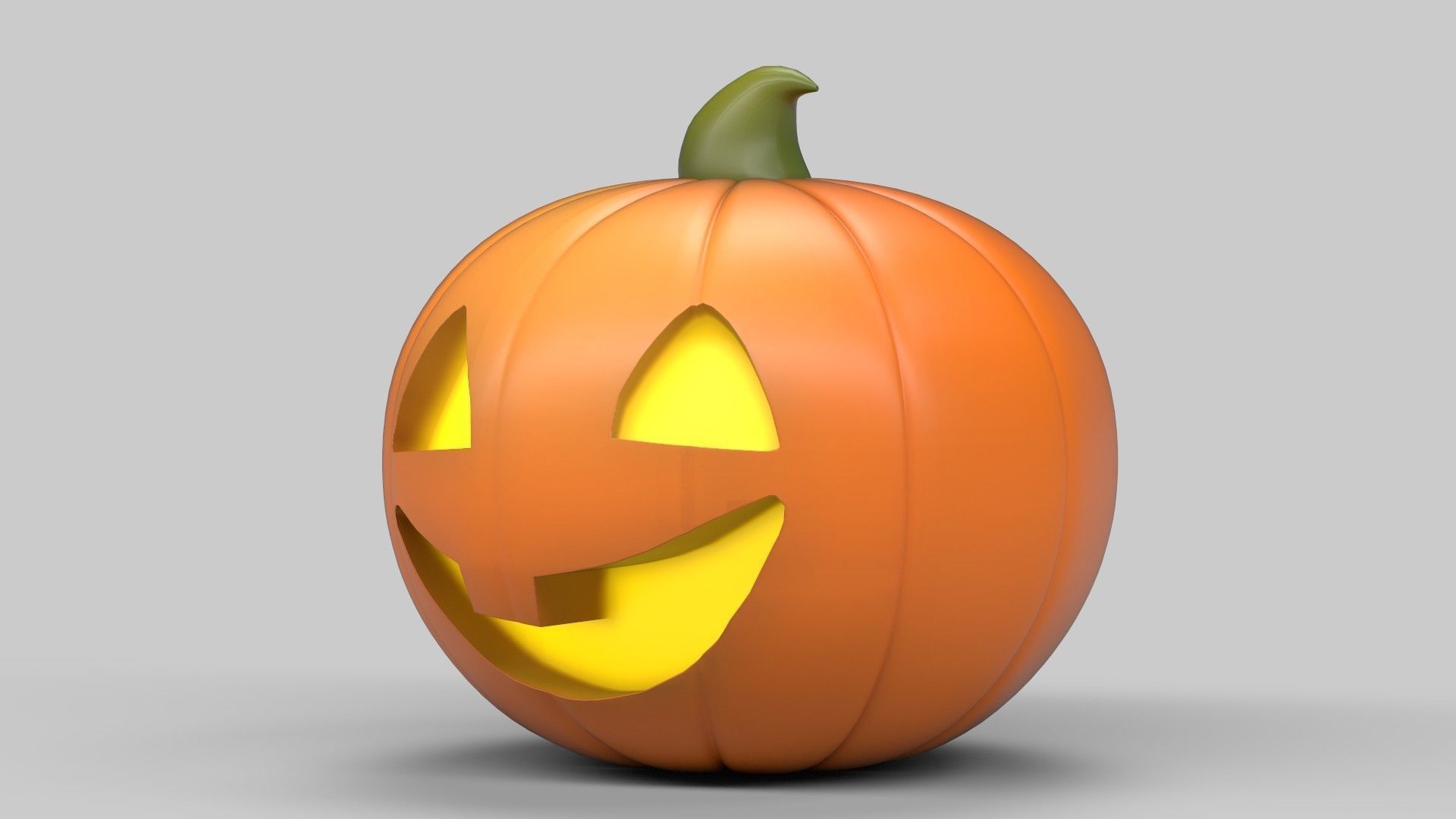 pumpkin emoji 3D model_1