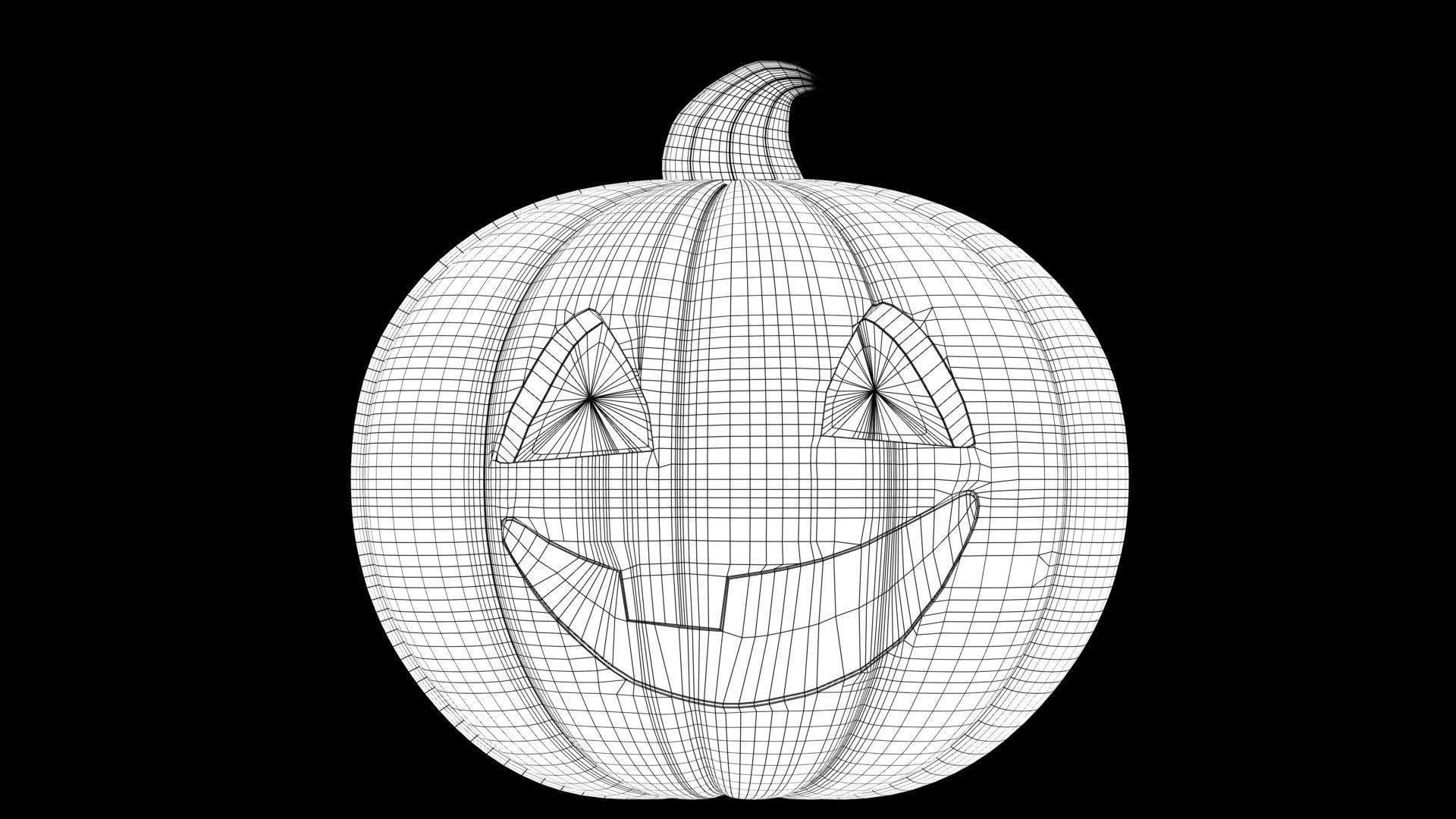 pumpkin emoji 3D model_6