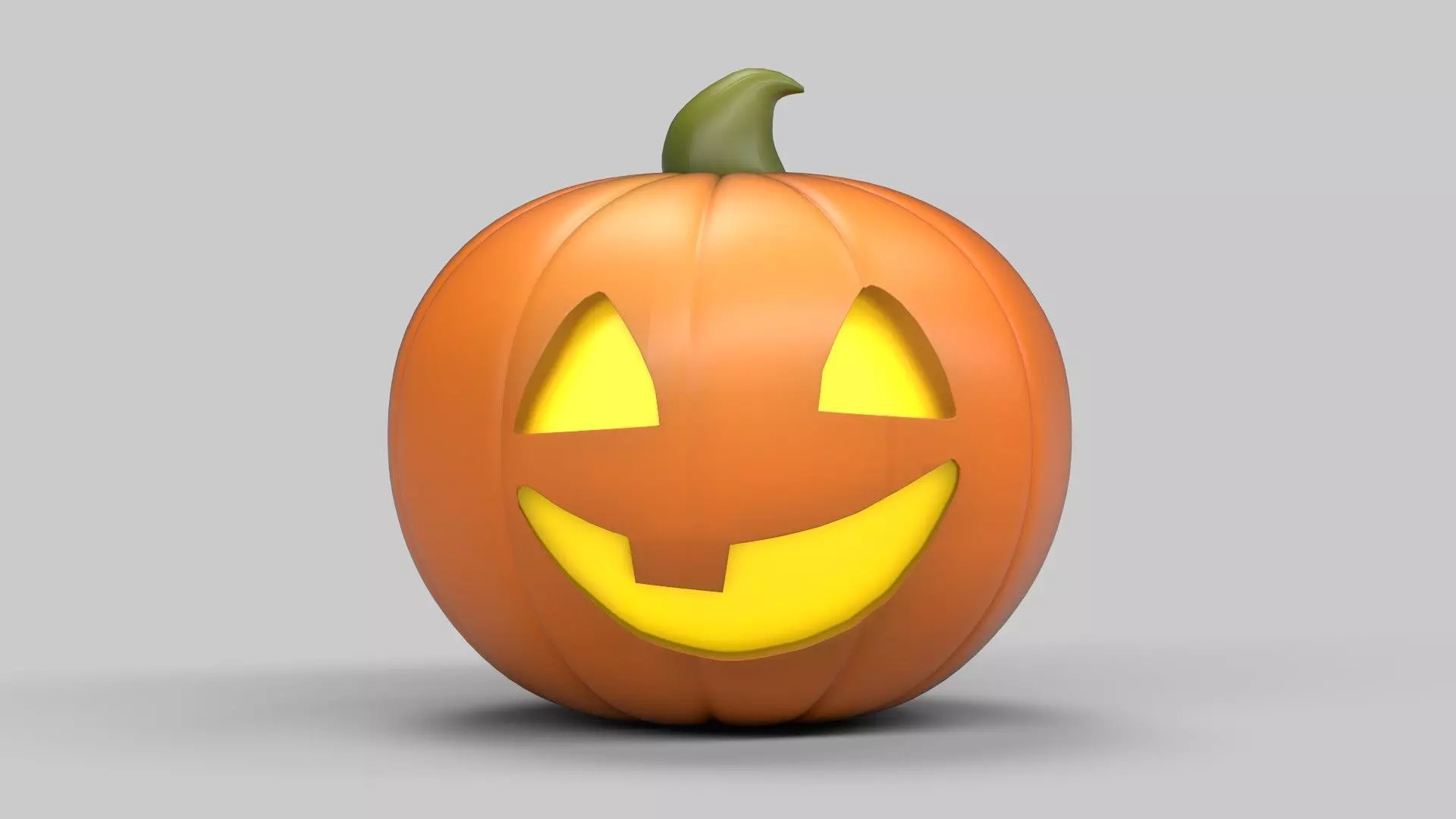 pumpkin emoji 3D model_0