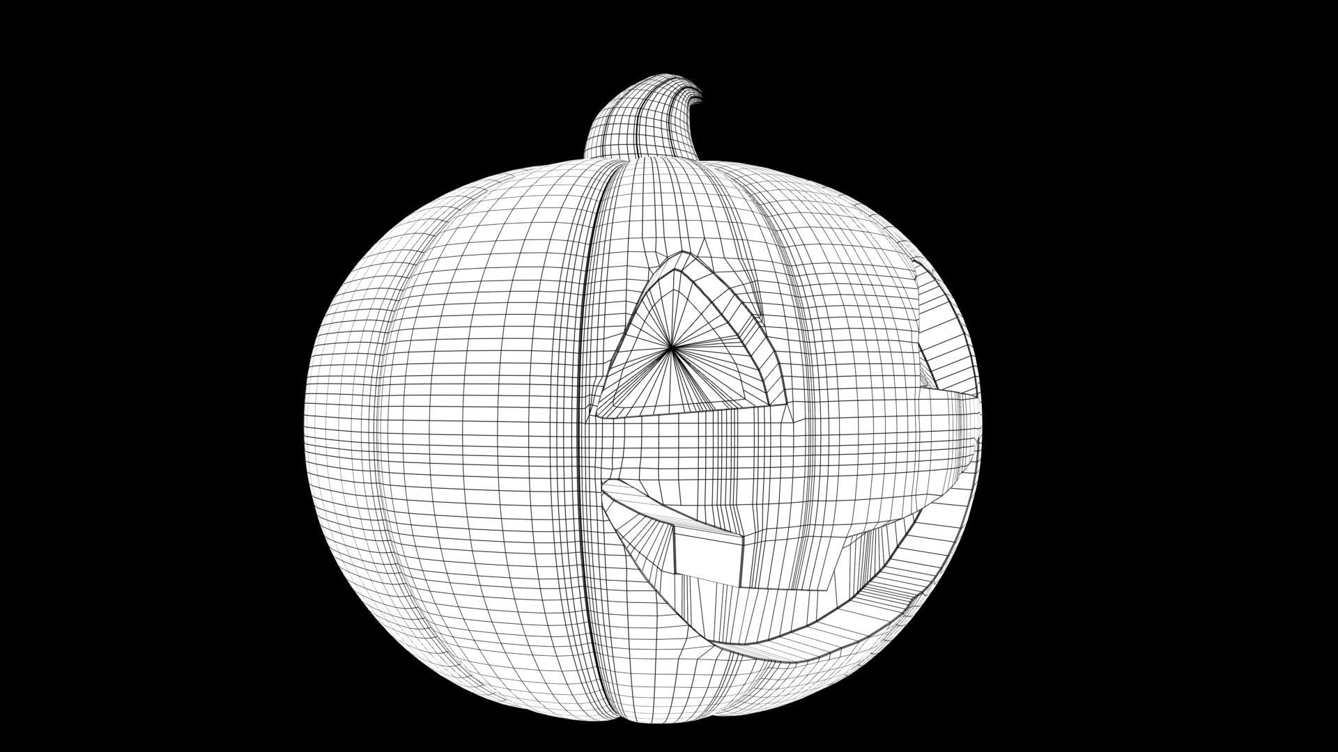 pumpkin emoji 3D model_8