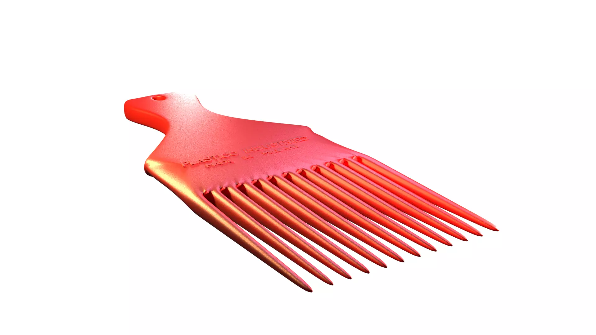 Afro Comb Free low-poly 3D model