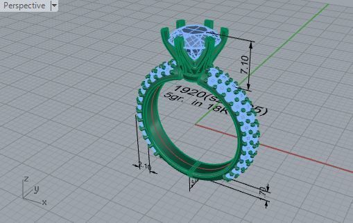 Textured Bridge Ring 1920  3D print model  3D print model_7