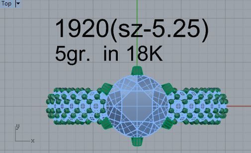 Textured Bridge Ring 1920  3D print model  3D print model_4