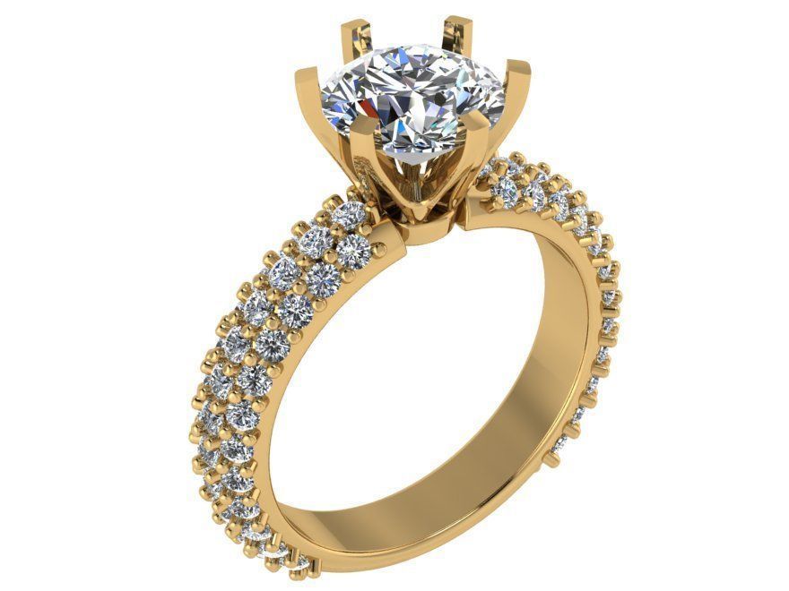 Textured Bridge Ring 1920  3D print model  3D print model_1