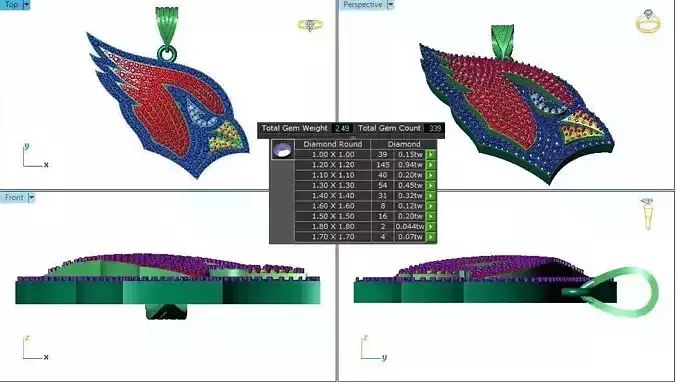 hip hop diamond pendant