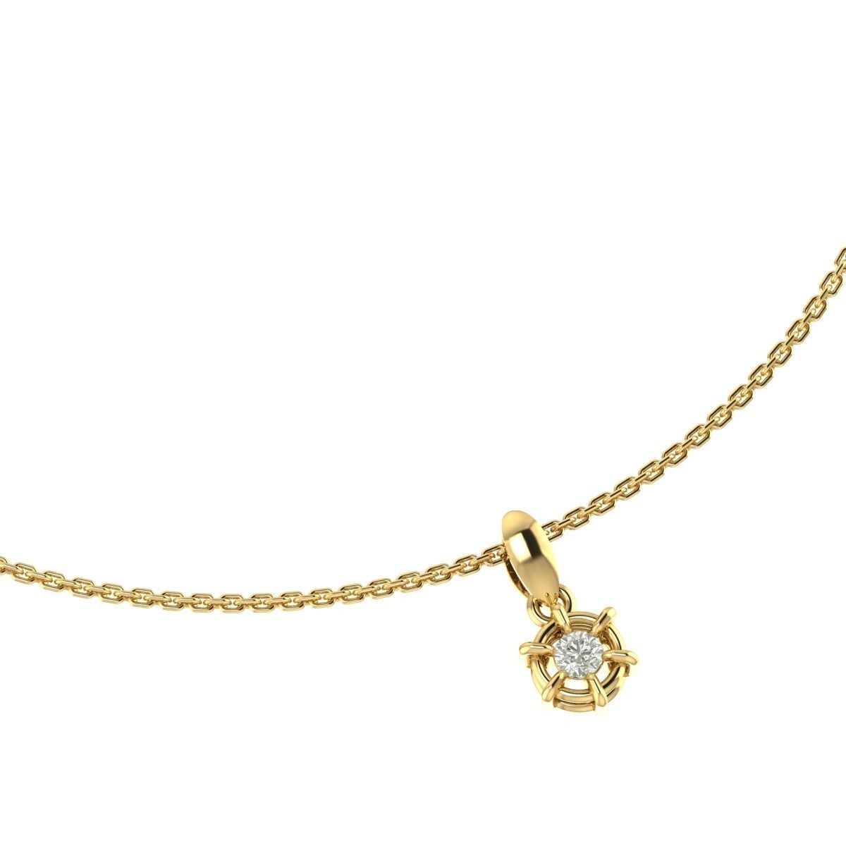 solitaire diamond  3D print model_9