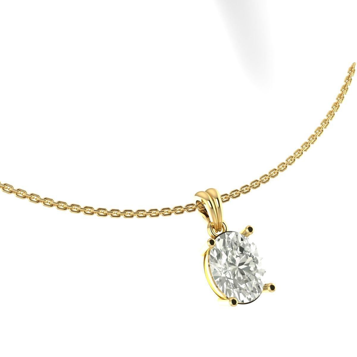 solitaire diamond  3D print model_1