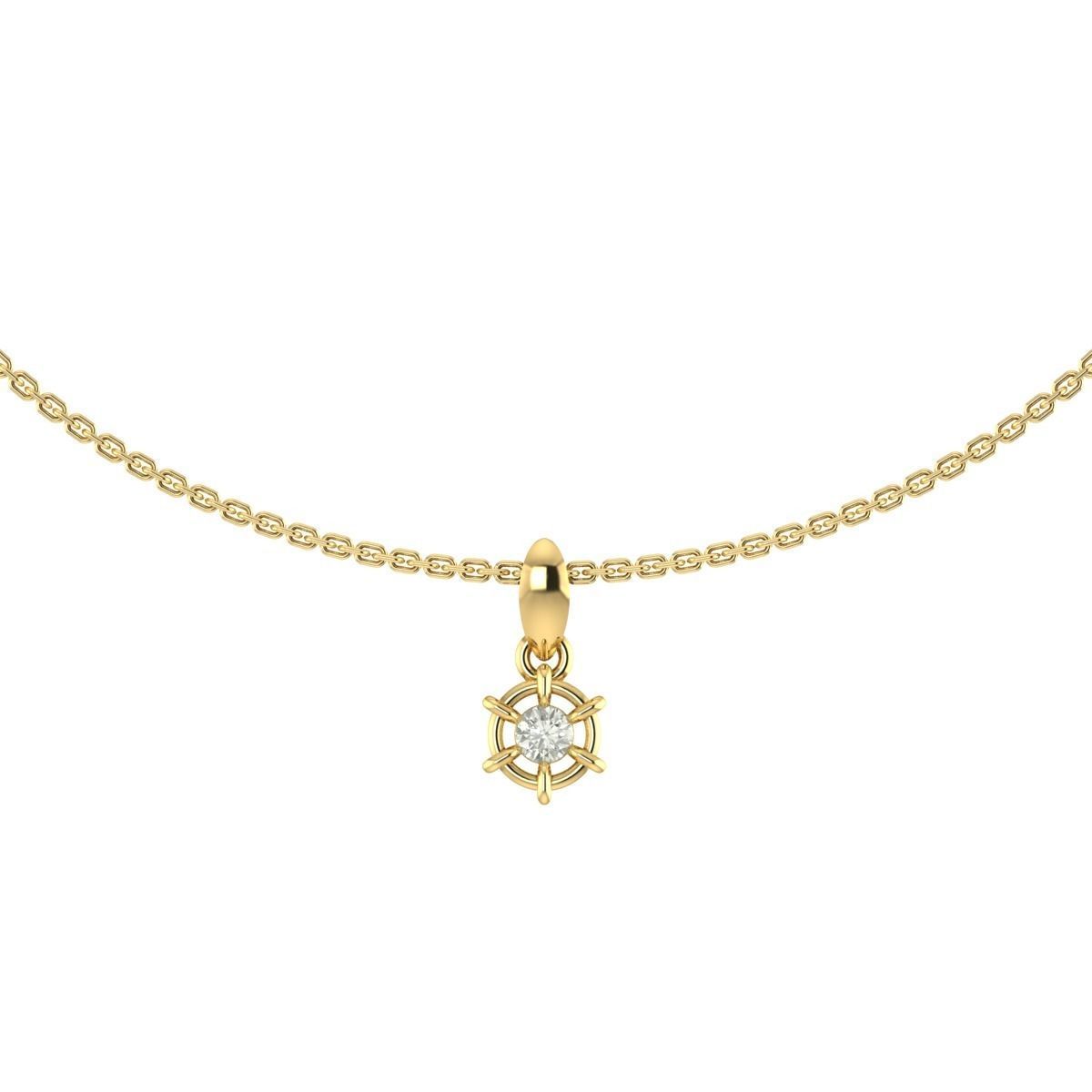 solitaire diamond  3D print model_8