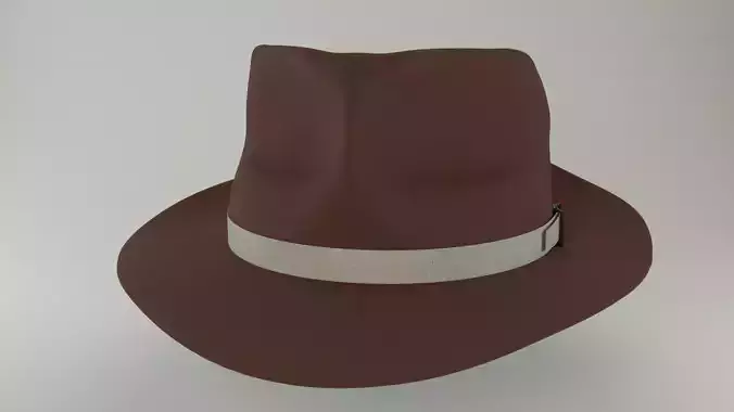 Rim Hat Low-poly 3D model