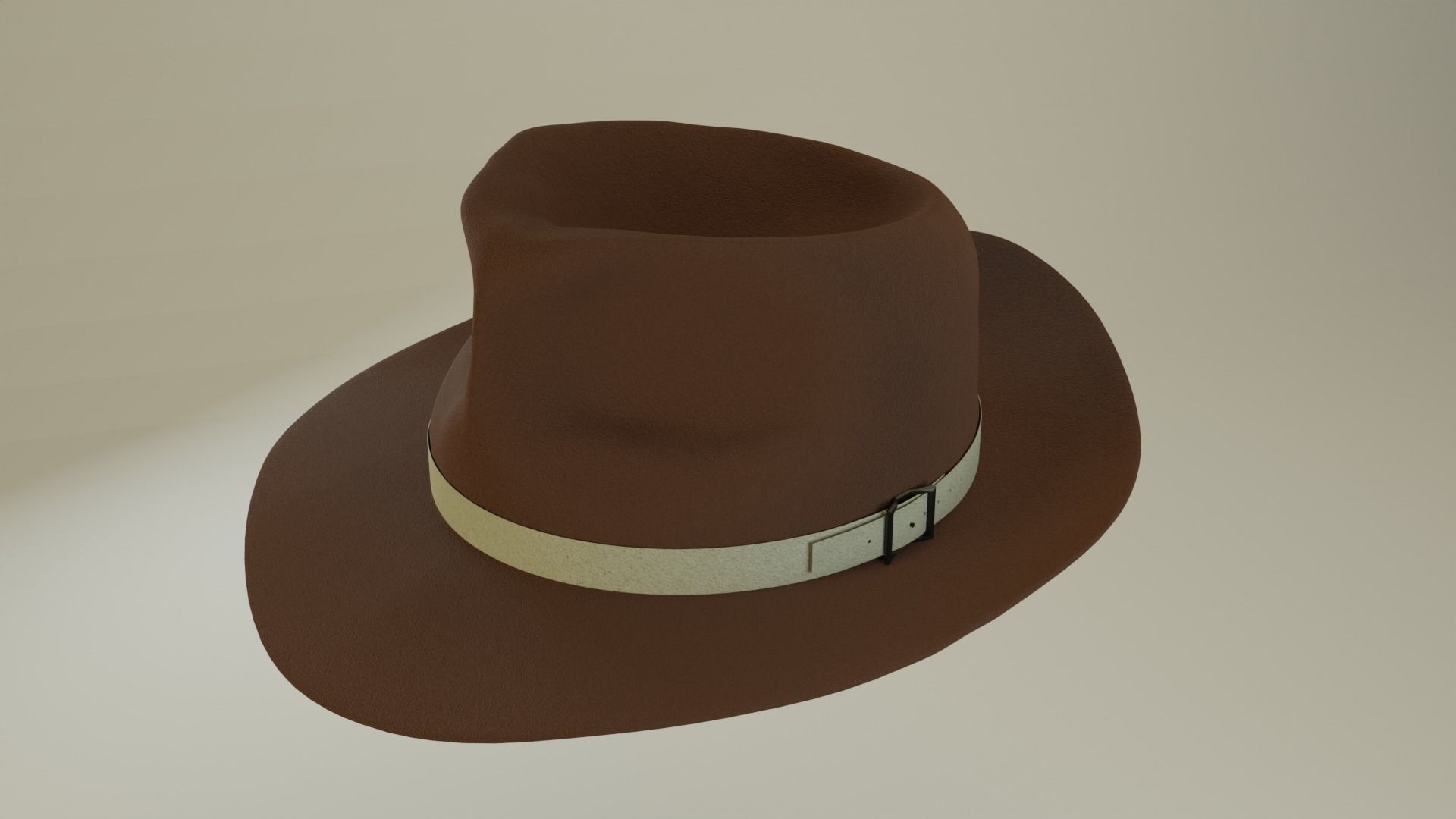 Rim Hat Low-poly 3D model Free 3D model_1