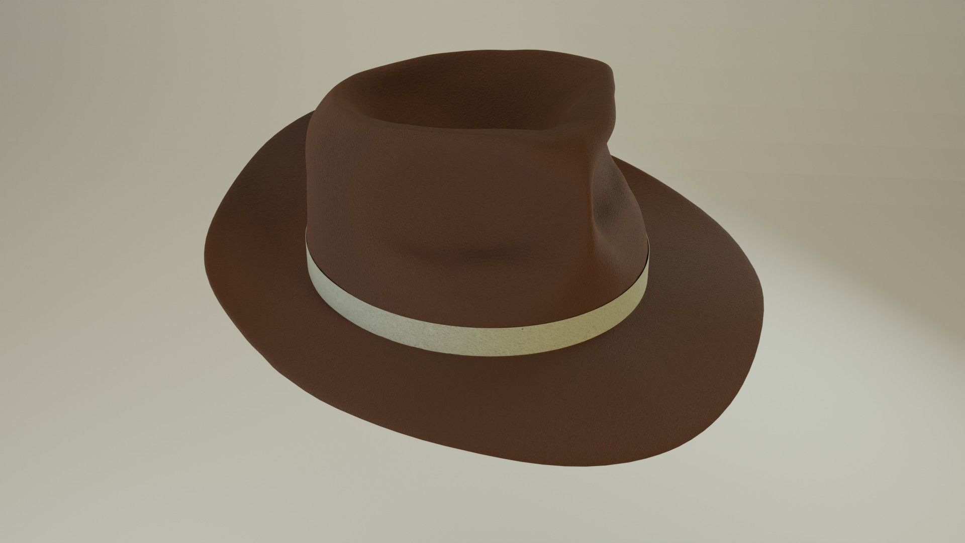 Rim Hat Low-poly 3D model Free 3D model_2