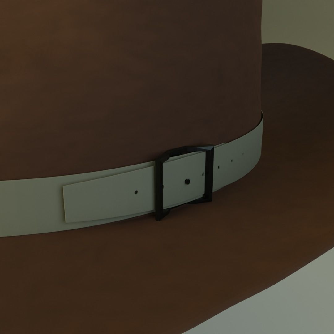 Rim Hat Low-poly 3D model Free 3D model_7