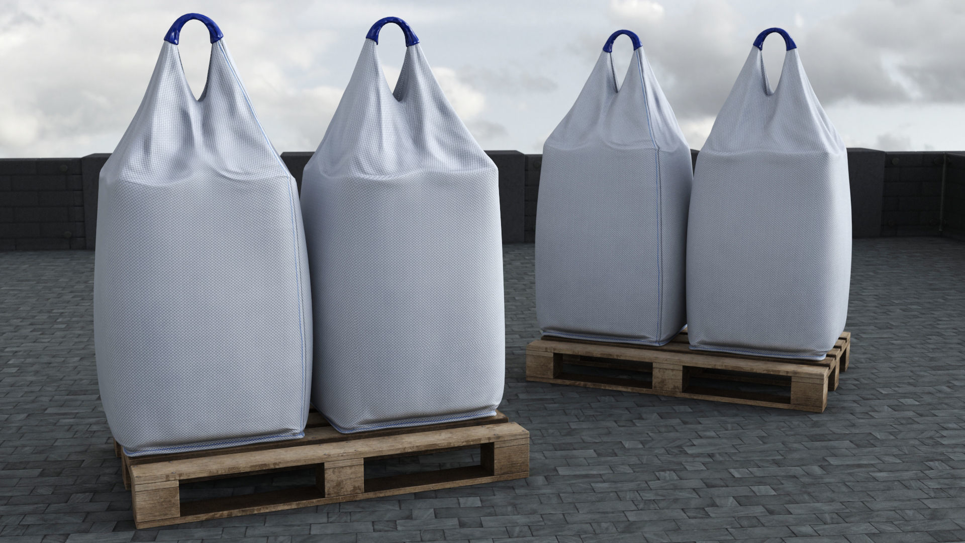 Bulk Bag Low-poly 3D model_14