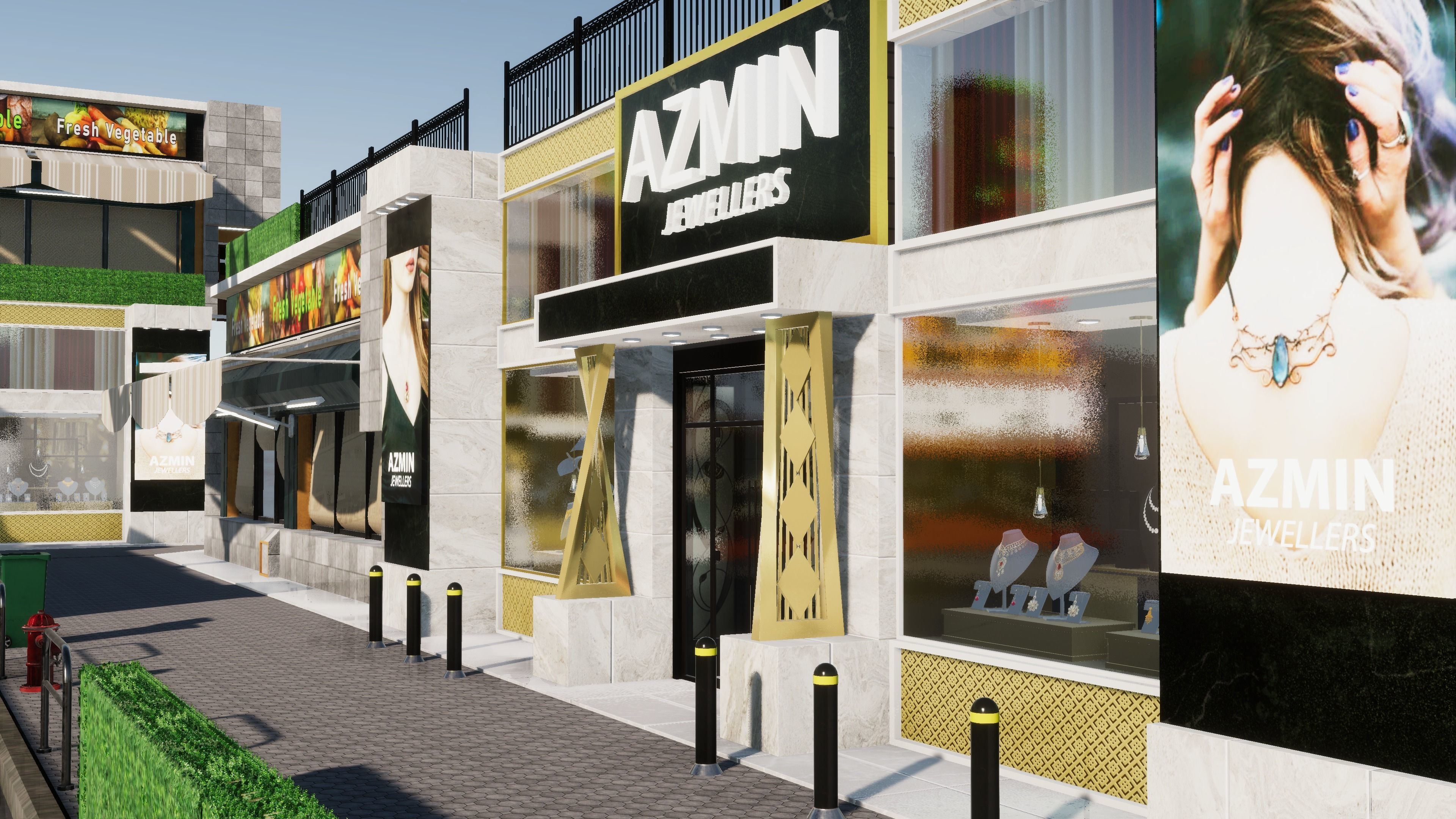 Store Front Pack 2 Low-poly 3D model_8
