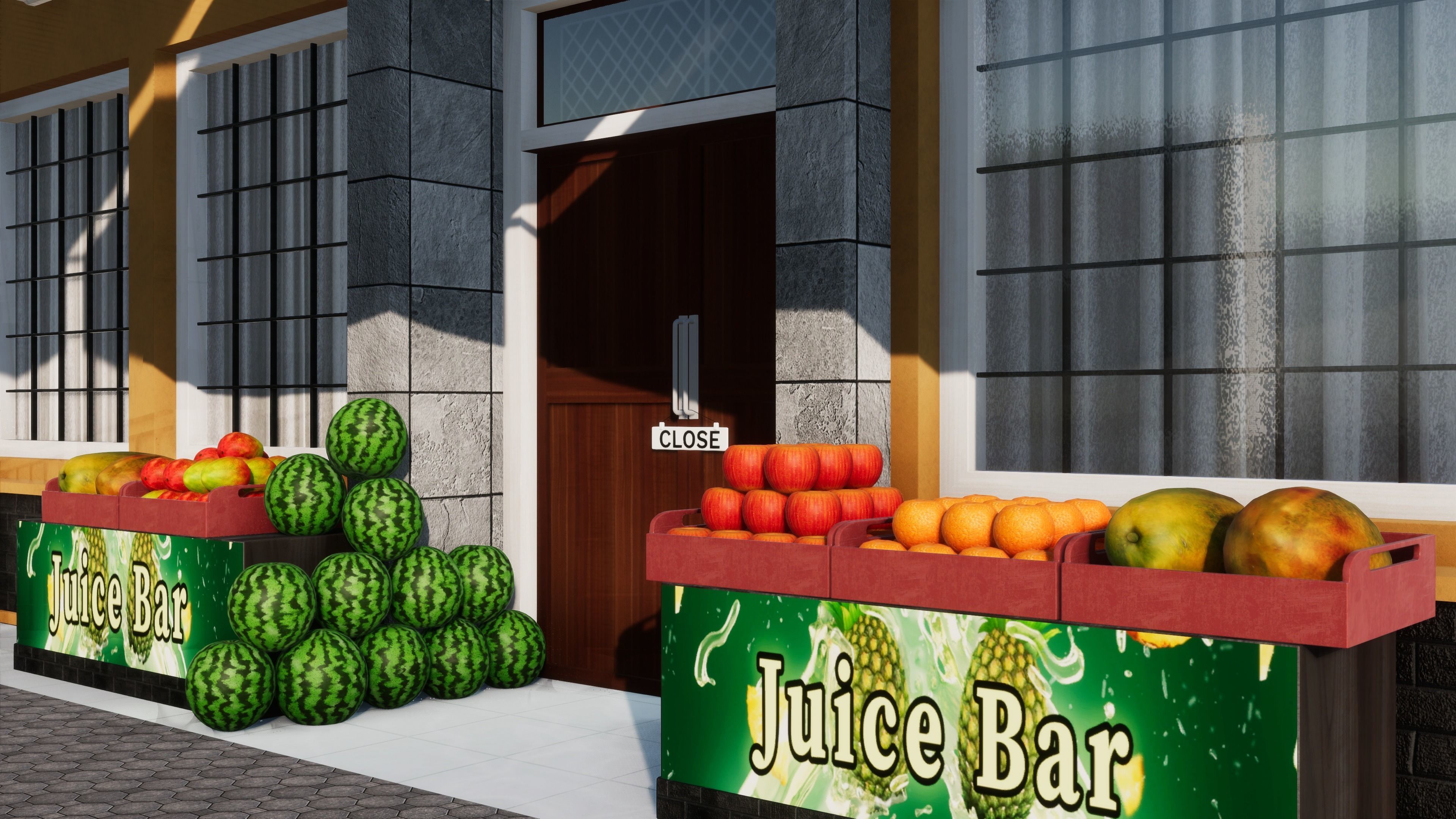 Store Front Pack 2 Low-poly 3D model_6