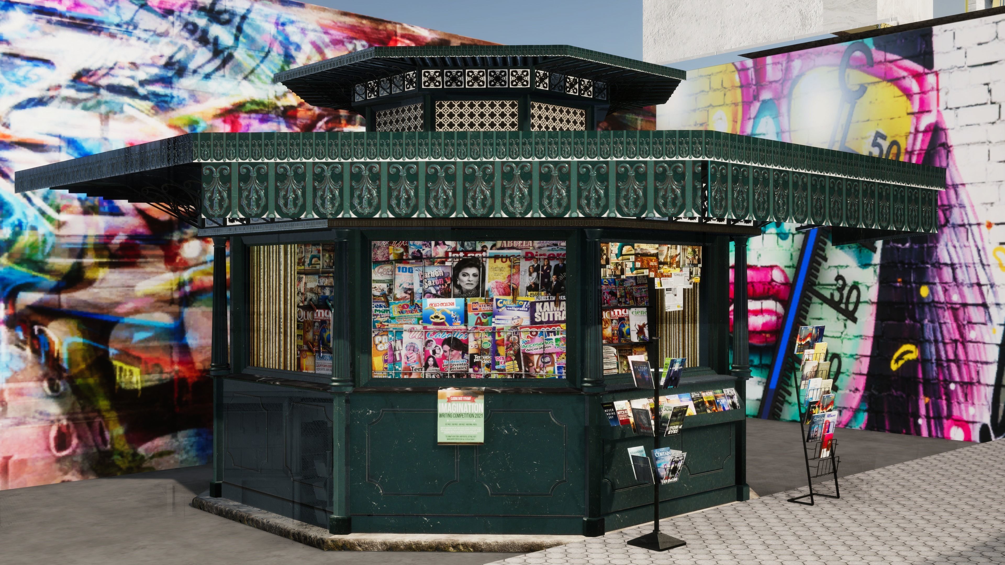 Store Front Pack 2 Low-poly 3D model_9